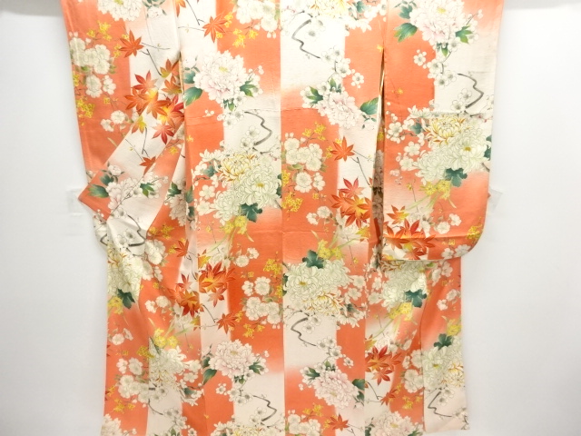 Japanese Kimono / Antique / Furisode Silk